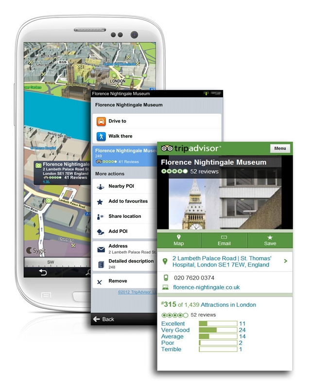 Sygic GPS agora com extensoes grátis do Tripadvisor e outros