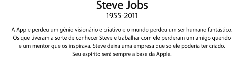 Adeus Steve Jobs